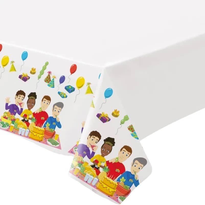 The Wiggles Paper Table Cover Tablecloth 134CM x 243CM - NextParty