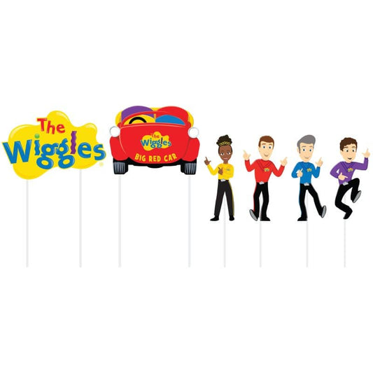 The Wiggles Party Cake Topper Kit 6pk - NextParty