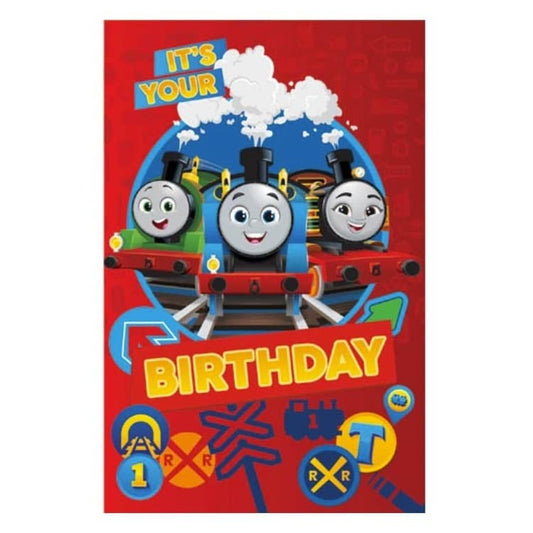 Thomas The Tank Engine Birthday Card 11.5cm x 18cm With Blue Envelope - NextParty