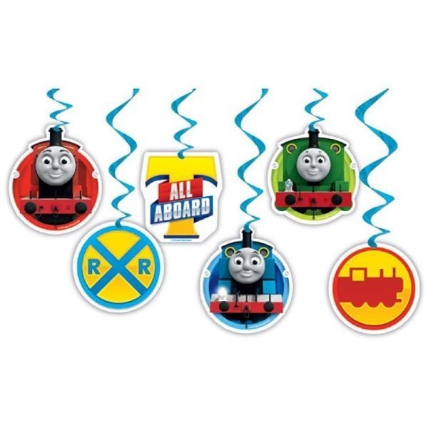 Thomas The Tank Engine Hanging Swirl Decorations 6pk - NextParty