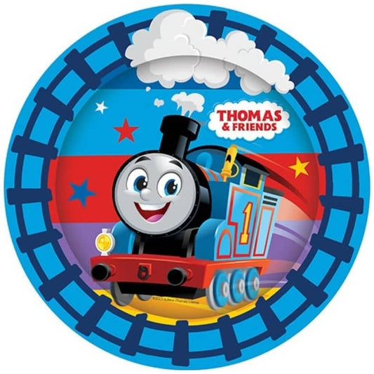 Thomas The Tank Engine Large Paper Plates 23CM (9") 8pk - NextParty