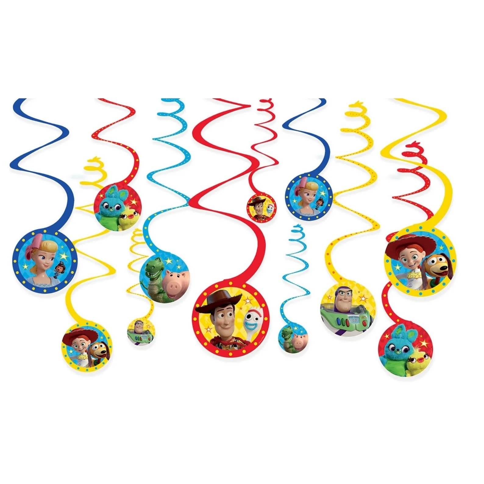 Toy Story 4 Spiral Hanging Swirl Decorations 12pk - NextParty