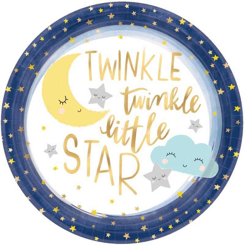 Twinkle Little Star Large Plates 26CM (10.5") 8pk - NextParty