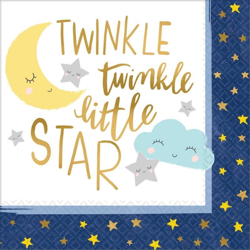 Twinkle Little Star Lunch Napkins 16pk Luncheon Serviettes - NextParty