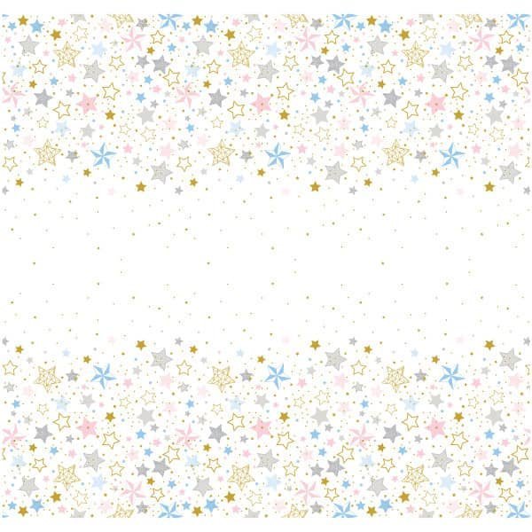 Twinkle Little Star Plastic Table Cover Tablecloth 1.37m x 2.13m (54'' x 84'') - NextParty