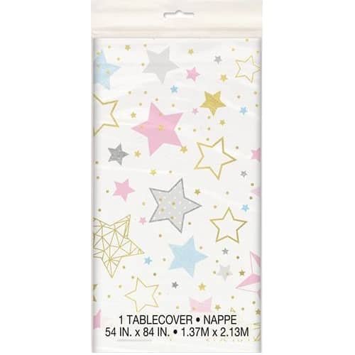 Twinkle Little Star Plastic Table Cover Tablecloth 1.37m x 2.13m (54'' x 84'') - NextParty