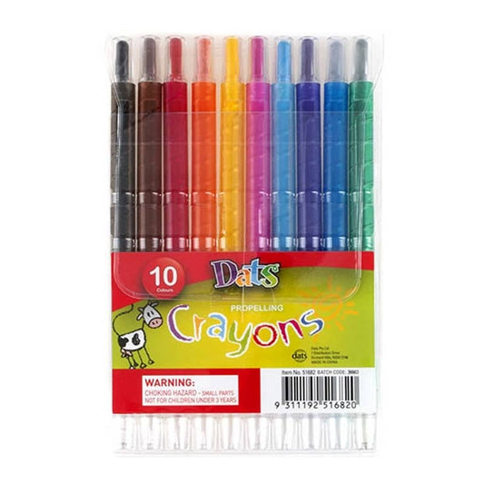 Twistable Crayons 10pk Assorted Colours Propelling - NextParty