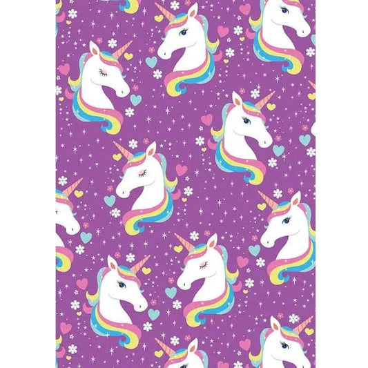 Unicorn Gift Wrap 1 Sheet Folded - NextParty