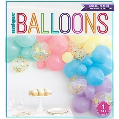 Unicorn Princess Mermaid Party Pastel Confetti Balloon Arch Kit 40PCS - NextParty