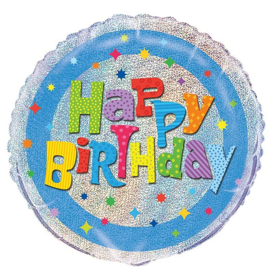 Wacky Happy Birthday Foil Prismatic Balloon 45CM (18") - NextParty