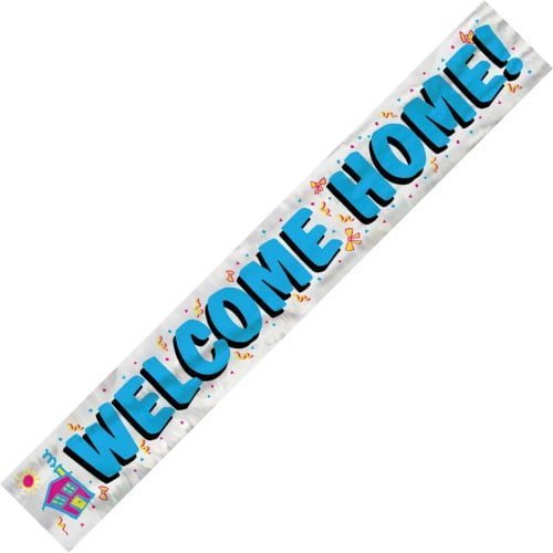 Welcome Home Foil Banner 3.6m - NextParty