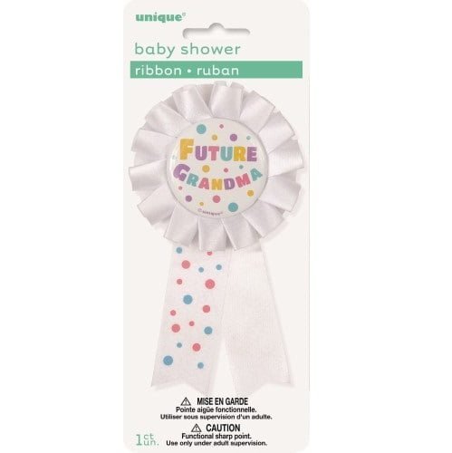 White Future Grandma Award Ribbon Badge - NextParty