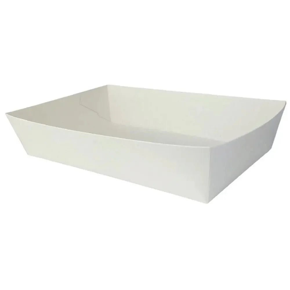 White Paper Food Trays 8pk 21cm x 13cm - NextParty