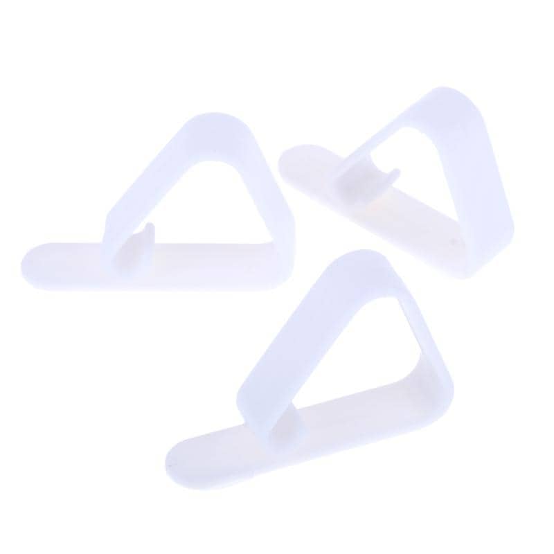 White Plastic Table Cover Clips 20pk Tablecloth Clamps - NextParty