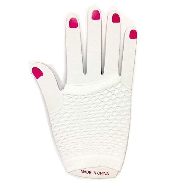 White Short Fishnet Finger - less Gloves 1980's - NextParty