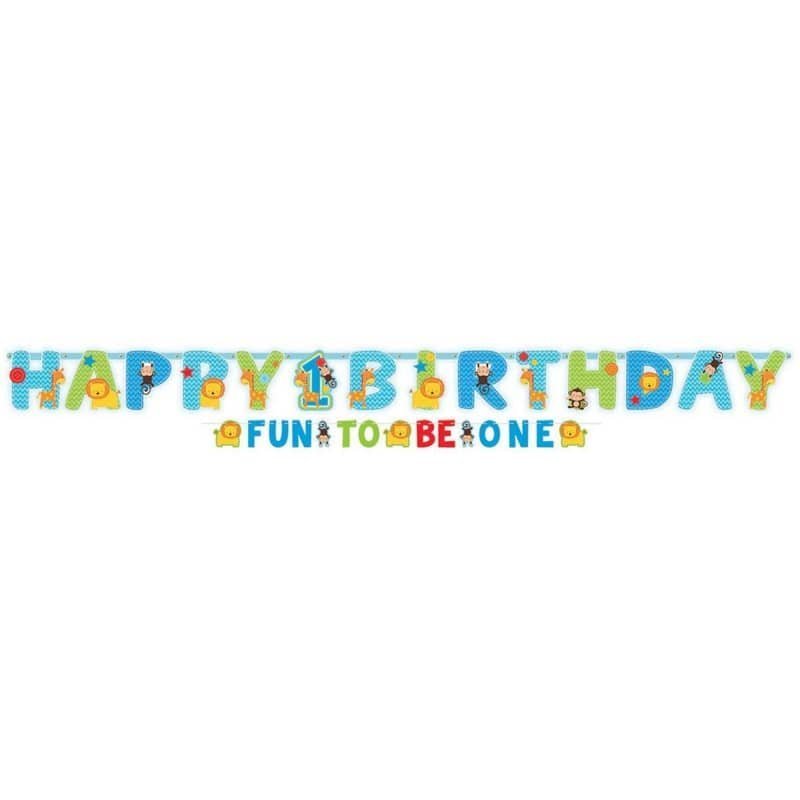 Wild One Boys 1st Birthday Jumbo Letter Banner - NextParty