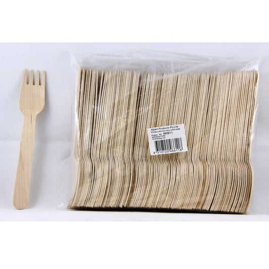 Wooden Forks 100pk Cutlery Pack - NextParty