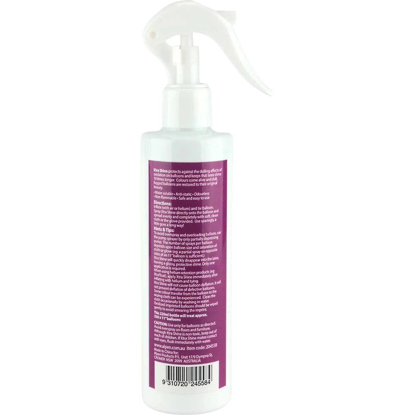 XtraShine Latex Balloon Shine Treatment 220ml (7.3oz) - NextParty