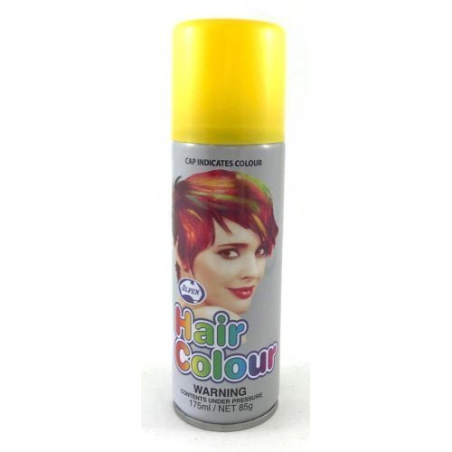 Yellow Hair Spray 175ML Temporary Plain Coloured Hairspray - NextParty